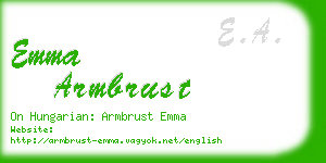 emma armbrust business card